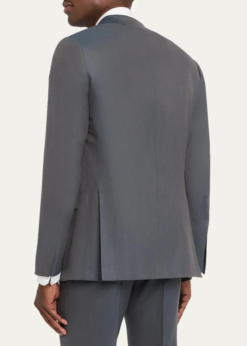 Brioni Men's Wool Tonal Two-Piece Suit | Thumbnail 5 Brioni Men's Wool Tonal Two-Piece Suit | Thumbnail 5