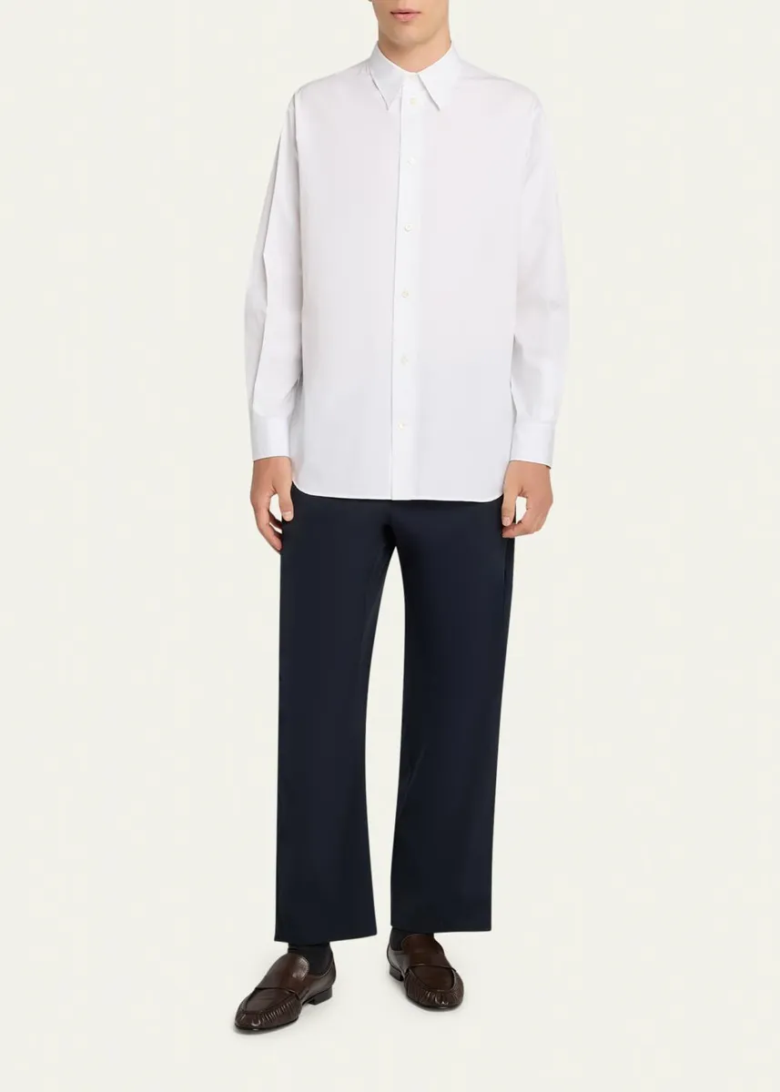 The Row Men's Tomek Cotton Poplin Dress Shirt | Thumbnail 2 The Row Men's Tomek Cotton Poplin Dress Shirt | Thumbnail 2