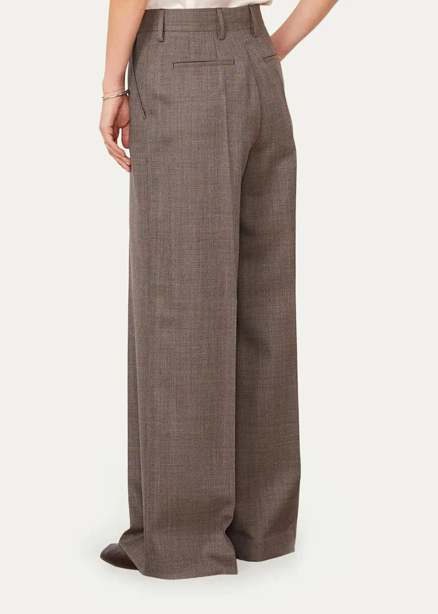 OFFICINE GÉNÉRALE Pleated Virgin Wool Wide-Leg Trousers | Thumbnail 3 OFFICINE GÉNÉRALE Pleated Virgin Wool Wide-Leg Trousers | Thumbnail 3