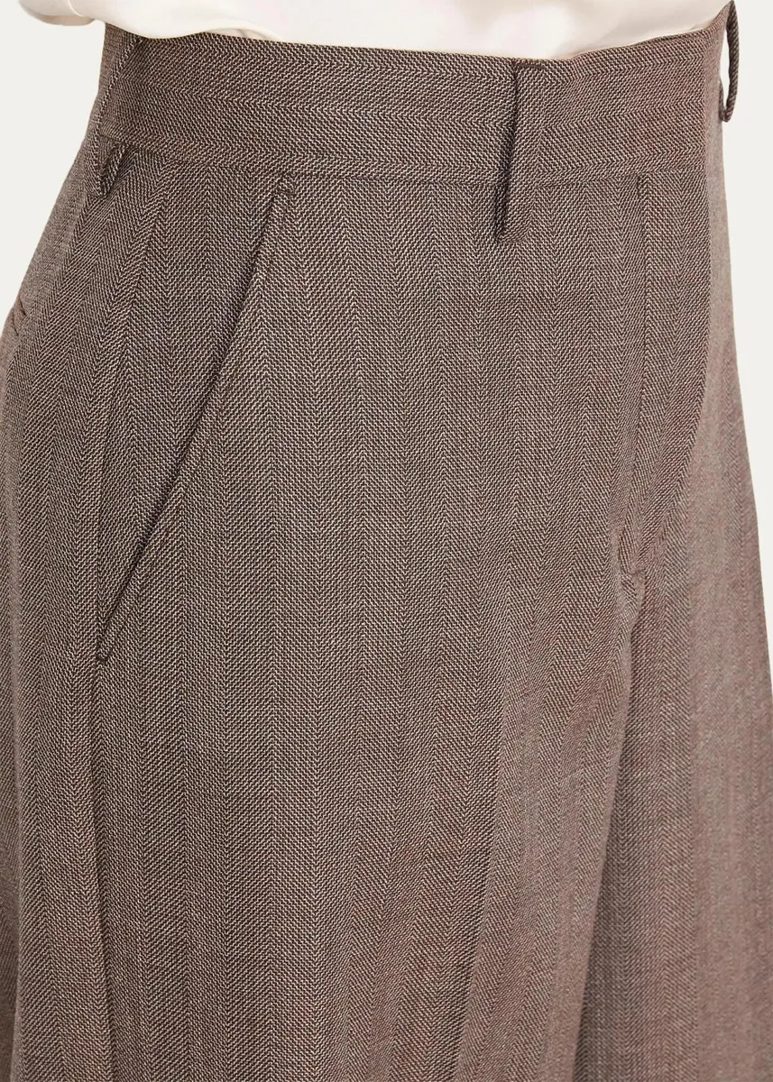 OFFICINE GÉNÉRALE Pleated Virgin Wool Wide-Leg Trousers | Thumbnail 4 OFFICINE GÉNÉRALE Pleated Virgin Wool Wide-Leg Trousers | Thumbnail 4