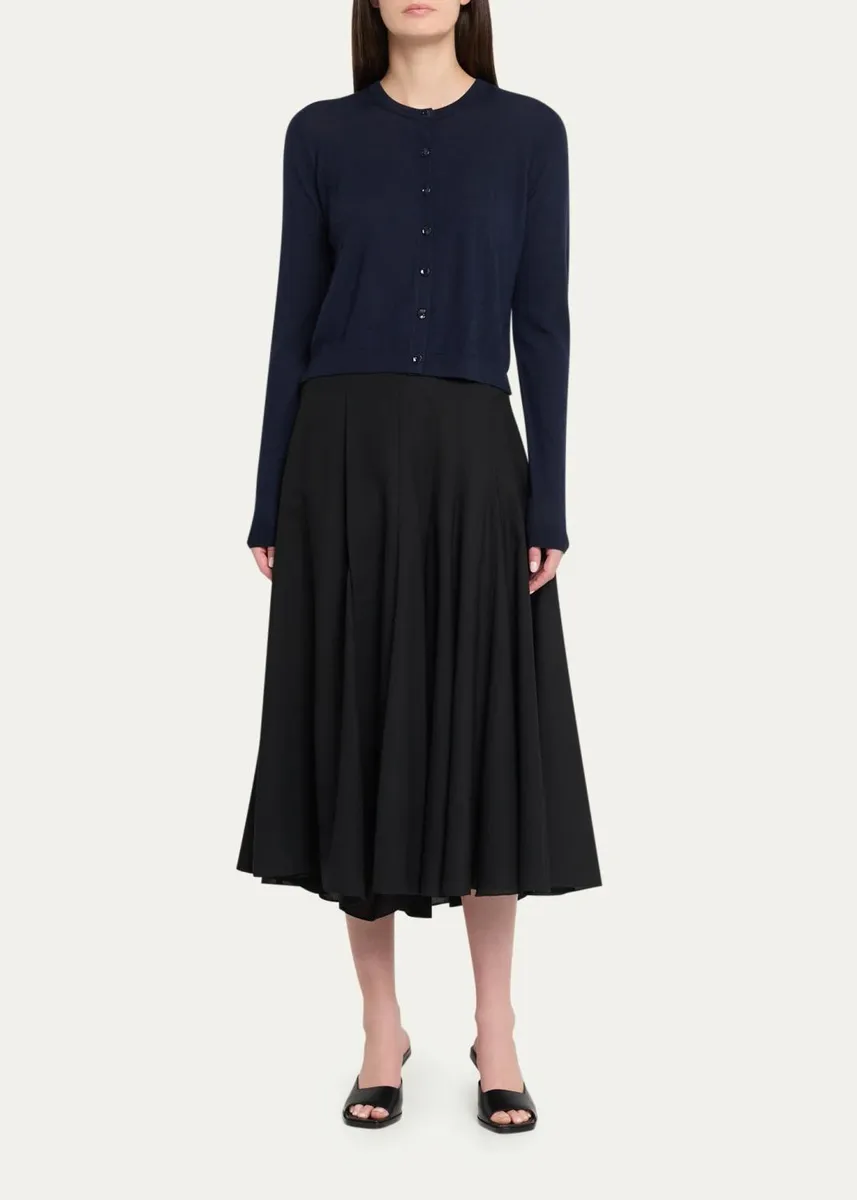 Jason Wu Collection Striped-Panel Merino Wool Knit Crewneck Cardigan | Thumbnail 2