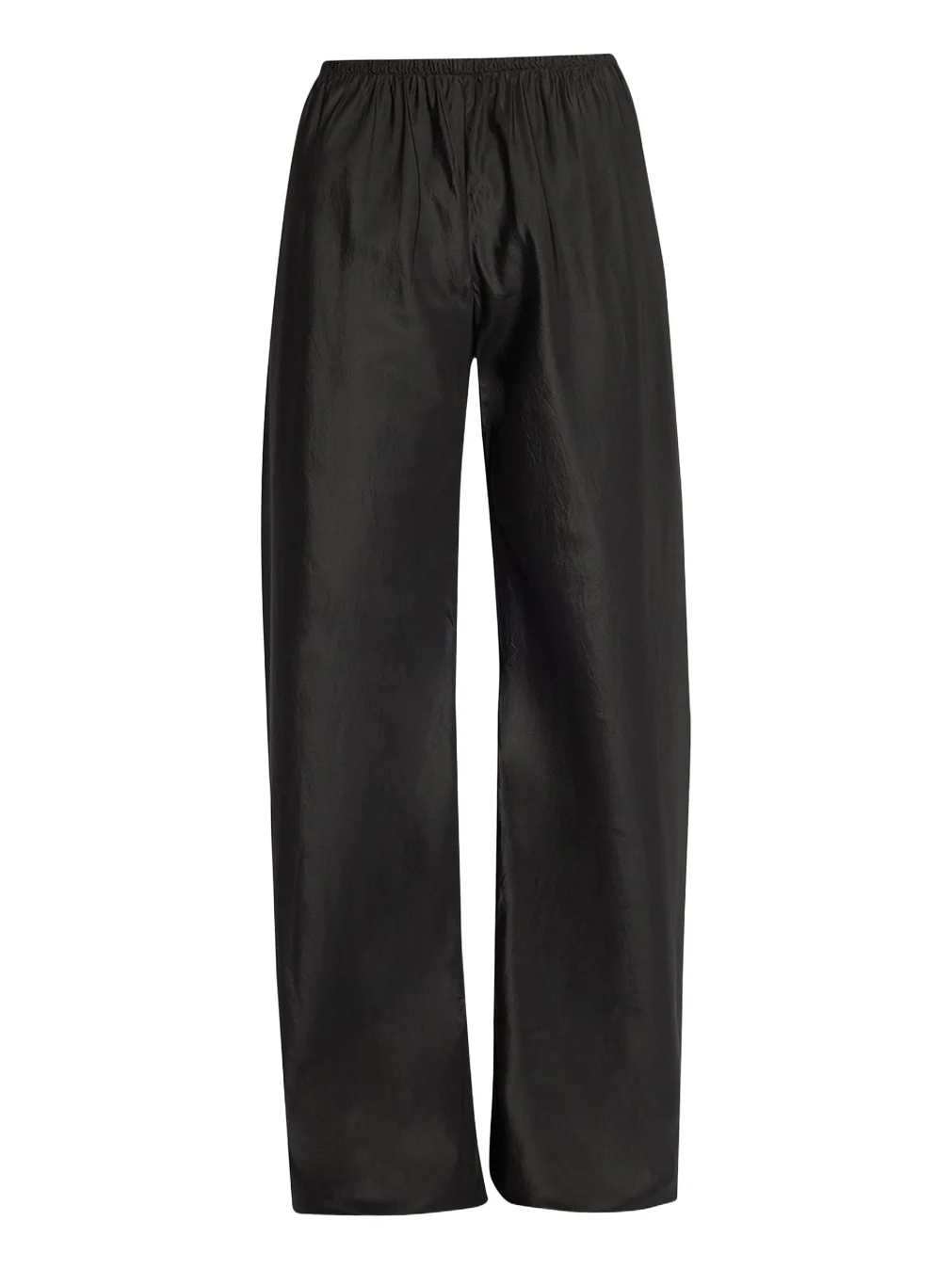 Gala Silk Taffeta Wide-Leg Pull-On Pants