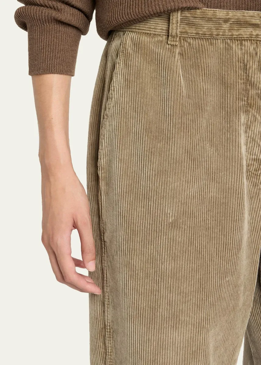 The Row Adler Corduroy Pleated Relaxed-Leg Pants | Thumbnail 4 The Row Adler Corduroy Pleated Relaxed-Leg Pants | Thumbnail 4
