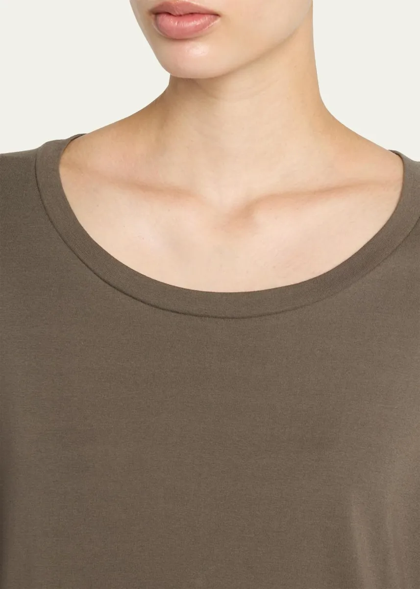 The Row Kalto Scoop-Neck Cotton Jersey Long-Sleeve T-Shirt | Thumbnail 2 The Row Kalto Scoop-Neck Cotton Jersey Long-Sleeve T-Shirt | Thumbnail 2