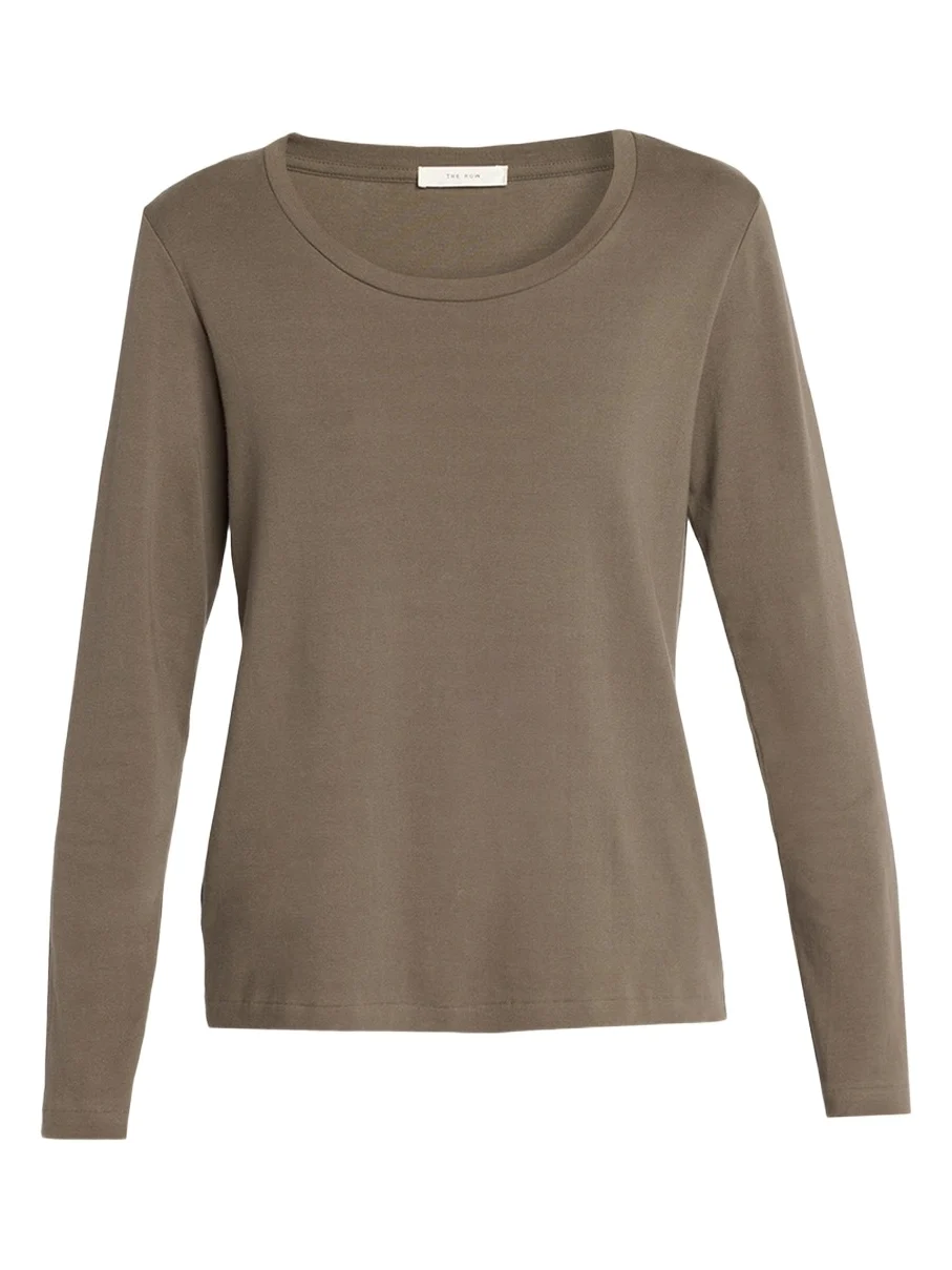 Kalto Scoop-Neck Cotton Jersey Long-Sleeve T-Shirt Kalto Scoop-Neck Cotton Jersey Long-Sleeve T-Shirt