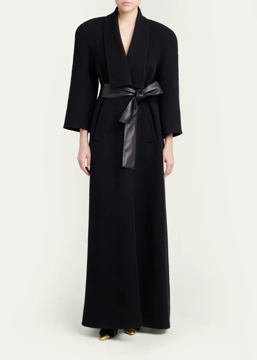 Valentino Garavani Belted Wool-Cashmere Wrap Coat | Thumbnail 2 Valentino Garavani Belted Wool-Cashmere Wrap Coat | Thumbnail 2