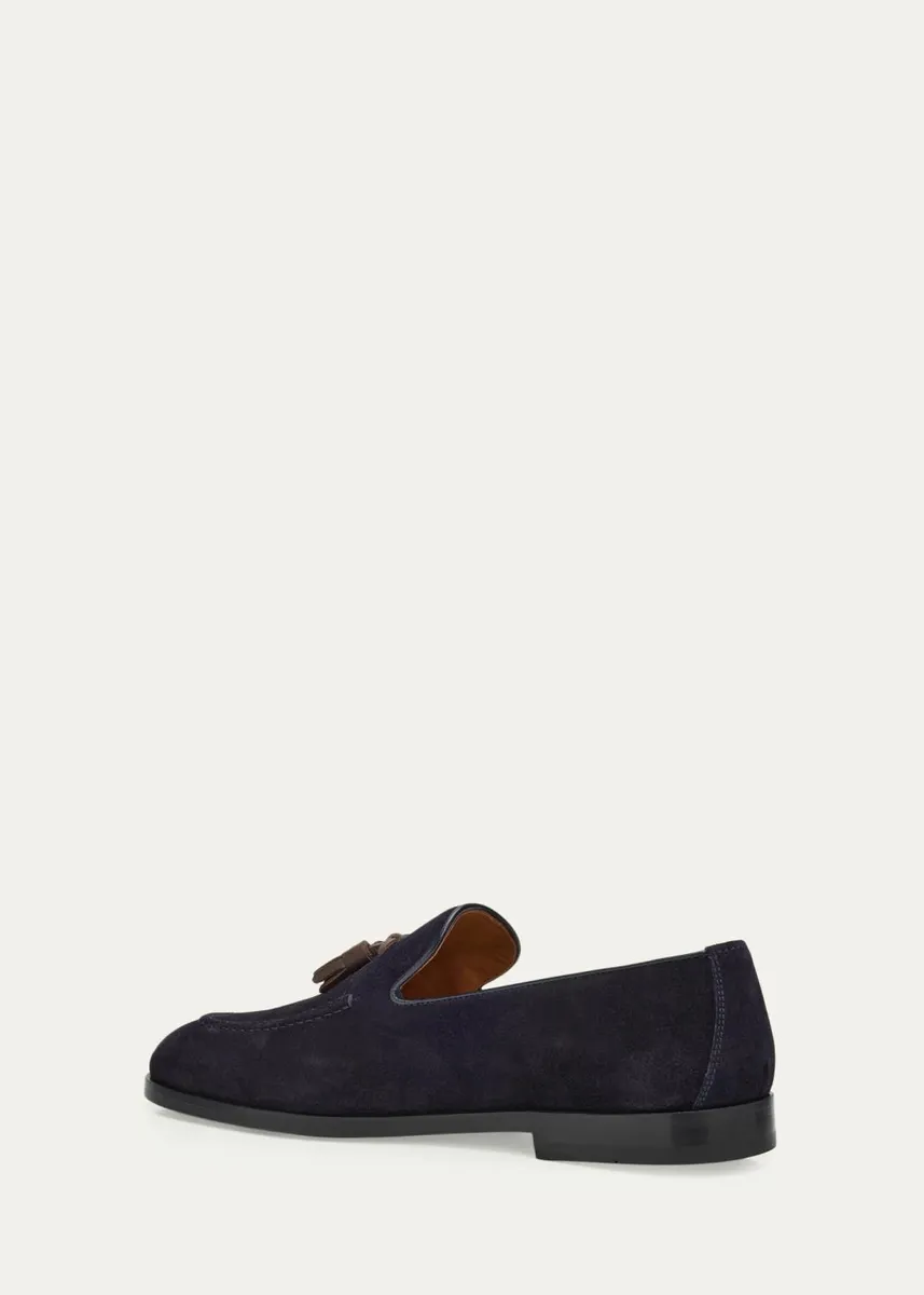 Doucals Stresa Suede Tasseled Loafers | Thumbnail 2 Doucals Stresa Suede Tasseled Loafers | Thumbnail 2