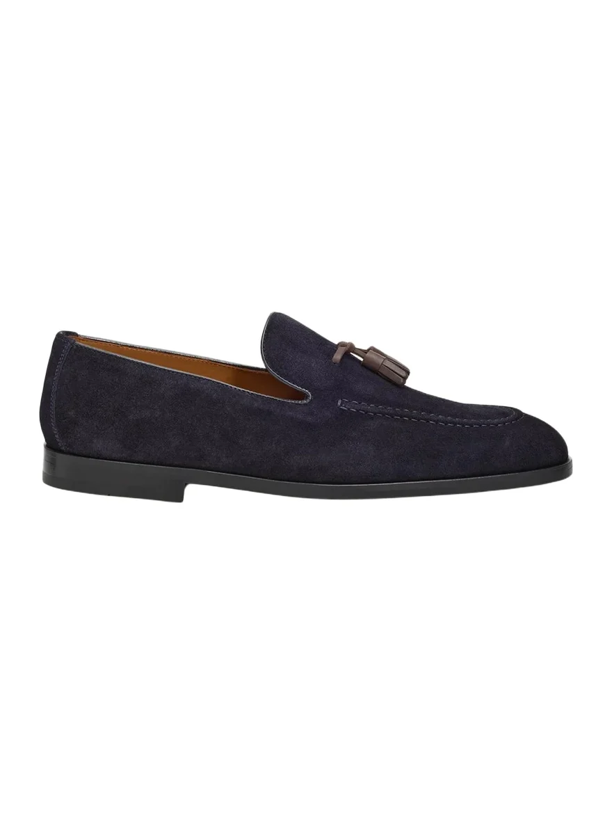 Doucals Stresa Suede Tasseled Loafers
