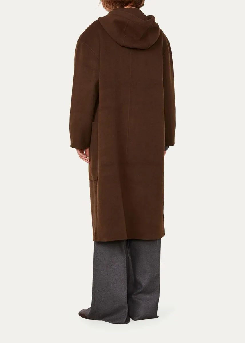 OFFICINE GÉNÉRALE Wool Hooded Longline Coat | Thumbnail 3
