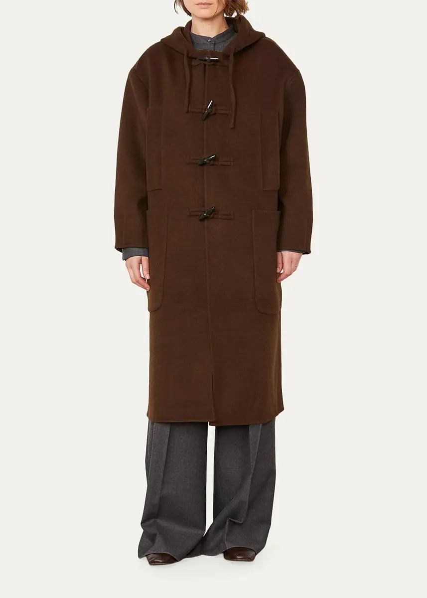OFFICINE GÉNÉRALE Wool Hooded Longline Coat | Thumbnail 4
