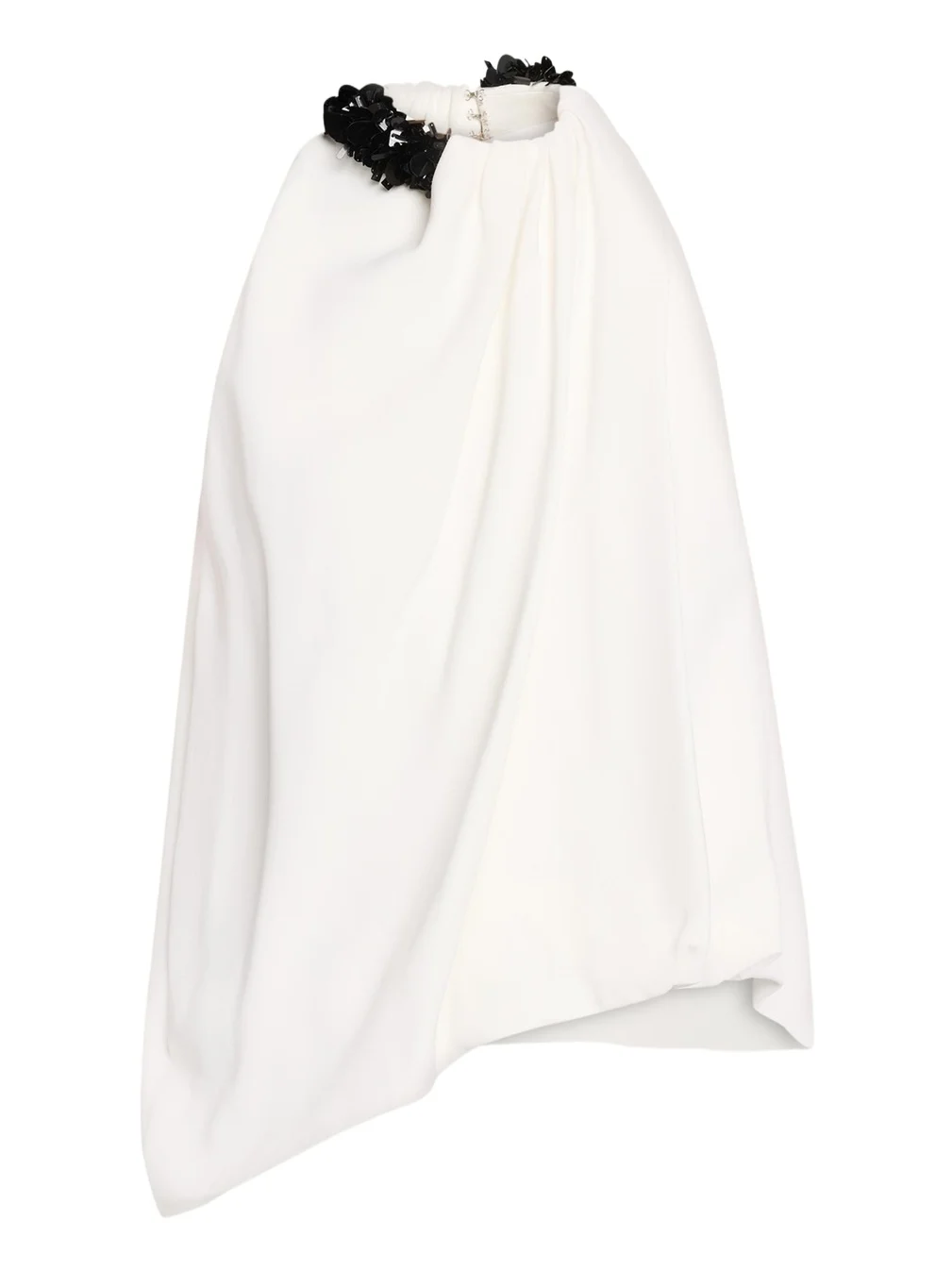 Haze Draped Sequin-Trim Asymmetric Top
