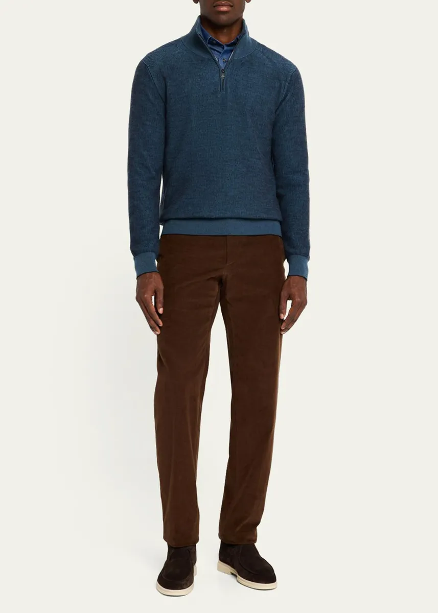 Brioni Men's Cashmere Quarter-Zip Sweater | Thumbnail 2 Brioni Men's Cashmere Quarter-Zip Sweater | Thumbnail 2
