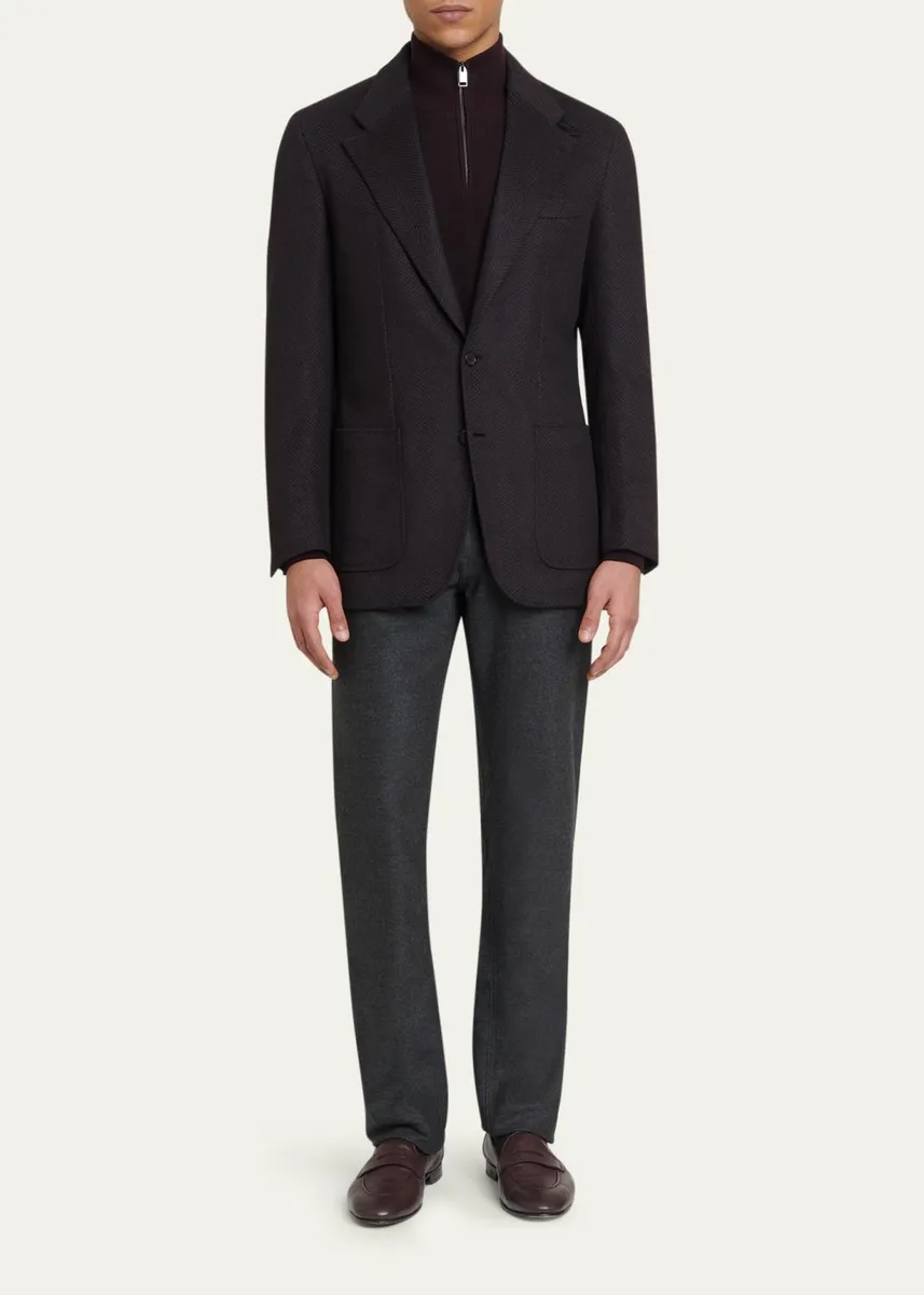 Brioni Men's Cashmere Quarter-Zip Sweater | Thumbnail 6 Brioni Men's Cashmere Quarter-Zip Sweater | Thumbnail 6