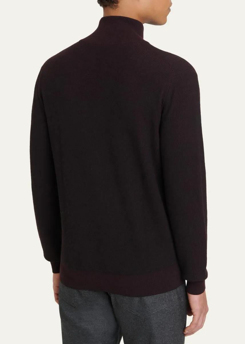 Brioni Men's Cashmere Quarter-Zip Sweater | Thumbnail 7 Brioni Men's Cashmere Quarter-Zip Sweater | Thumbnail 7
