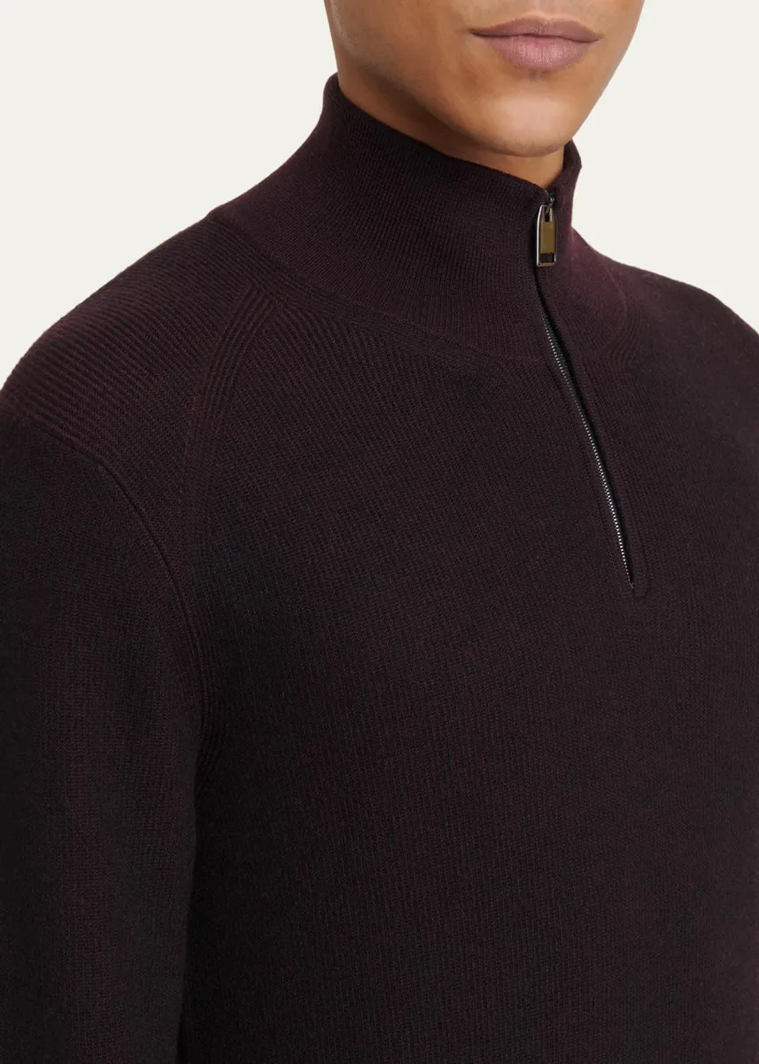 Brioni Men's Cashmere Quarter-Zip Sweater | Thumbnail 9 Brioni Men's Cashmere Quarter-Zip Sweater | Thumbnail 9