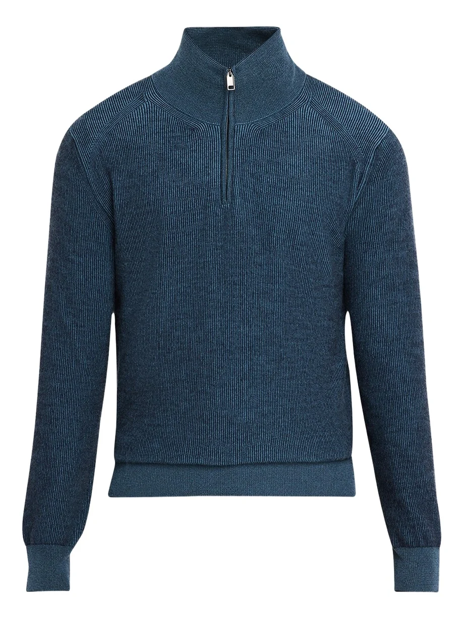 Brioni Men's Cashmere Quarter-Zip Sweater