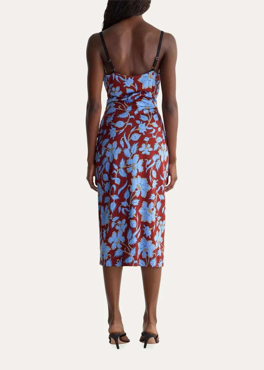Diane von Furstenberg Claudia Floral-Print Jersey Midi Slip Dress | Thumbnail 3
