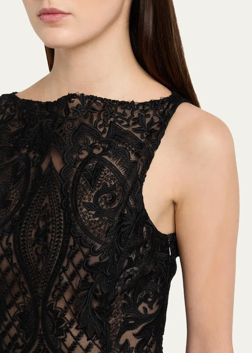 Atelier Prabal Gurung High-Neck Sleeveless Lace Mermaid Gown | Thumbnail 5 Atelier Prabal Gurung High-Neck Sleeveless Lace Mermaid Gown | Thumbnail 5