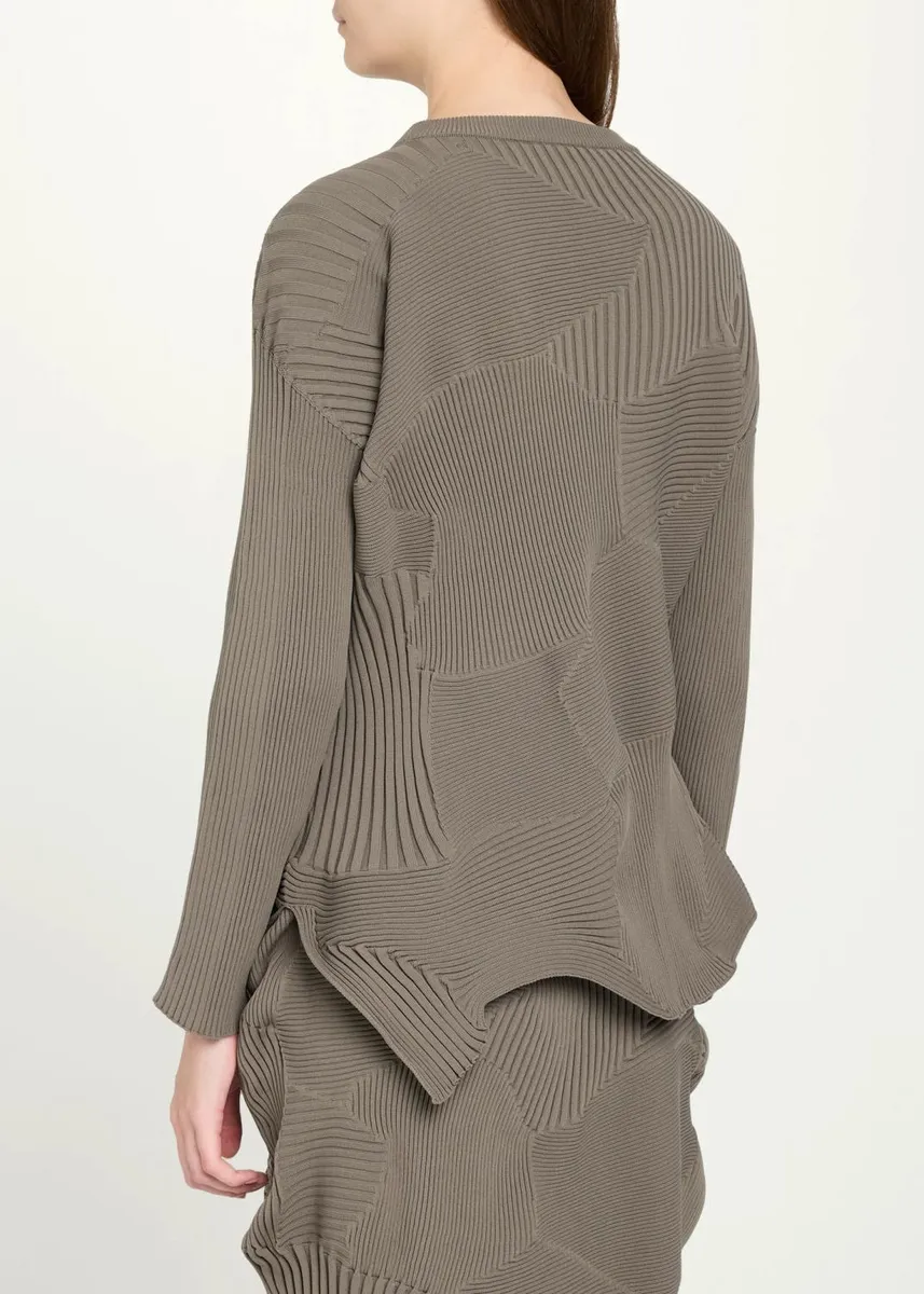 Issey Miyake Kone Kone Textural Ribbed Crewneck Sweater | Thumbnail 3 Issey Miyake Kone Kone Textural Ribbed Crewneck Sweater | Thumbnail 3