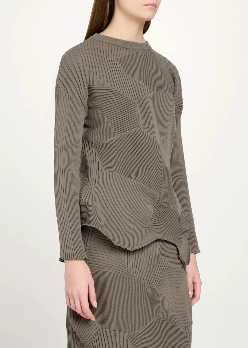 Issey Miyake Kone Kone Textural Ribbed Crewneck Sweater | Thumbnail 4 Issey Miyake Kone Kone Textural Ribbed Crewneck Sweater | Thumbnail 4