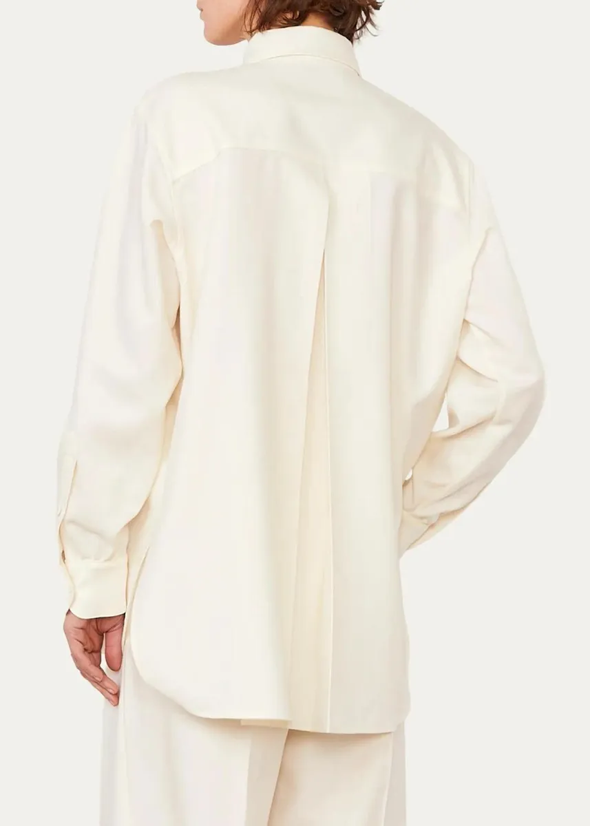 OFFICINE GÉNÉRALE Loose-Fit Wool Twill Shirt | Thumbnail 2