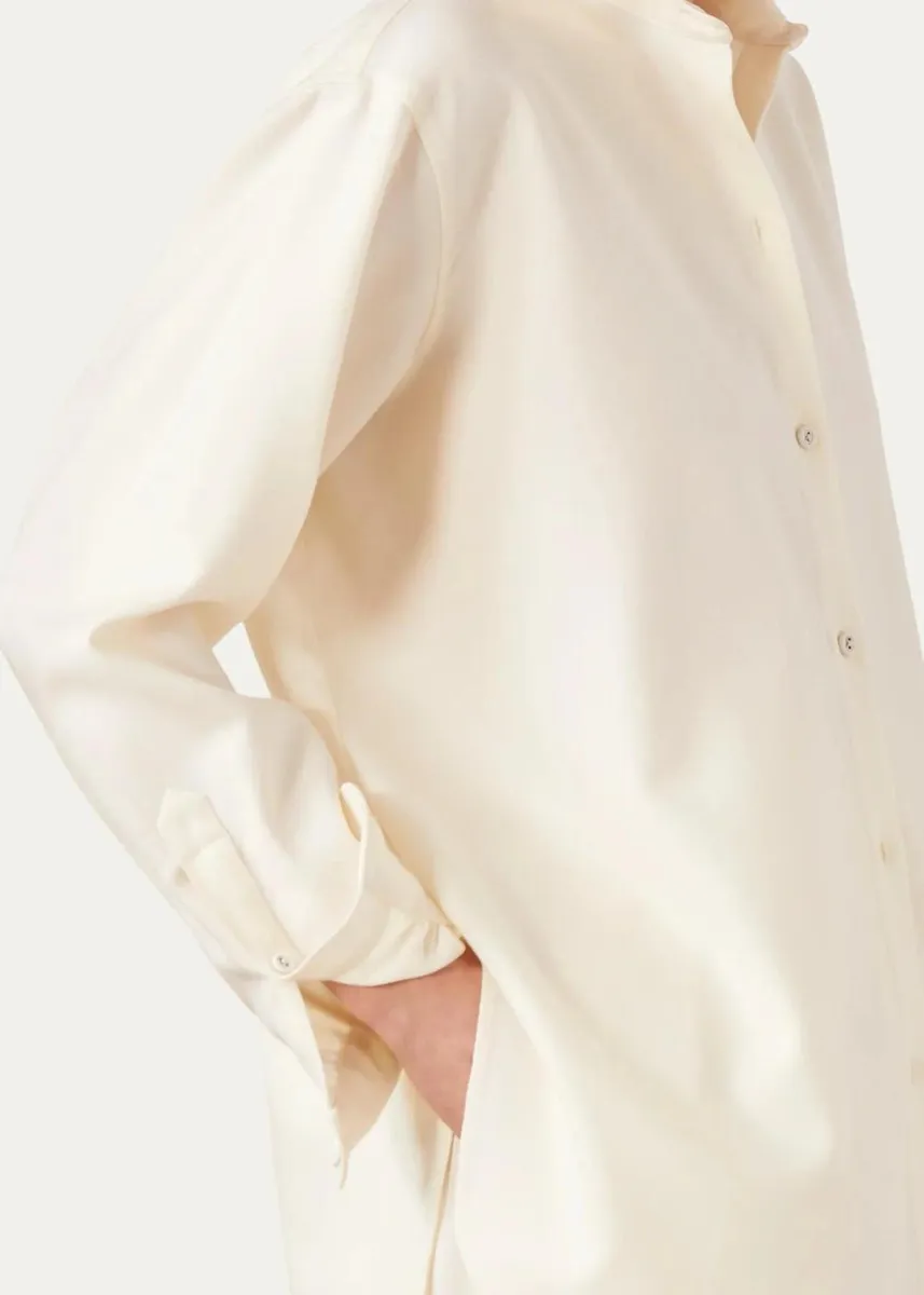 OFFICINE GÉNÉRALE Loose-Fit Wool Twill Shirt | Thumbnail 4