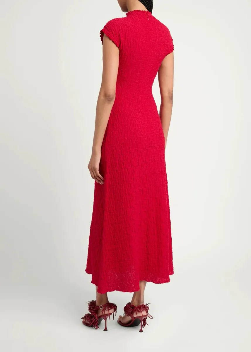 Proenza Schouler White Label Cleo Stretch Jersey Jacquard A-Line Midi Dress | Thumbnail 3