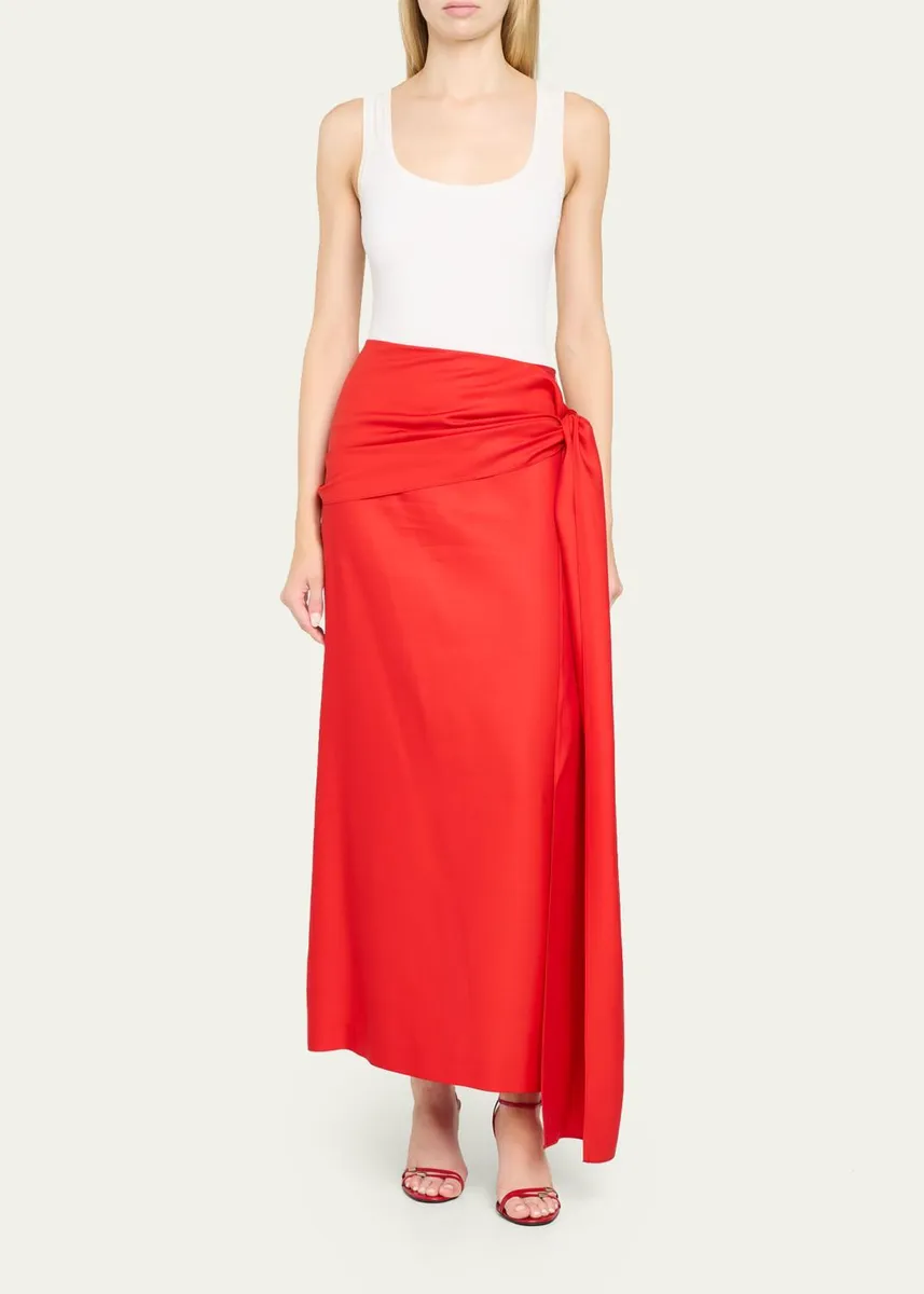 Heirlome Helena Knotted Wrap Silk Maxi Skirt | Thumbnail 2 Heirlome Helena Knotted Wrap Silk Maxi Skirt | Thumbnail 2