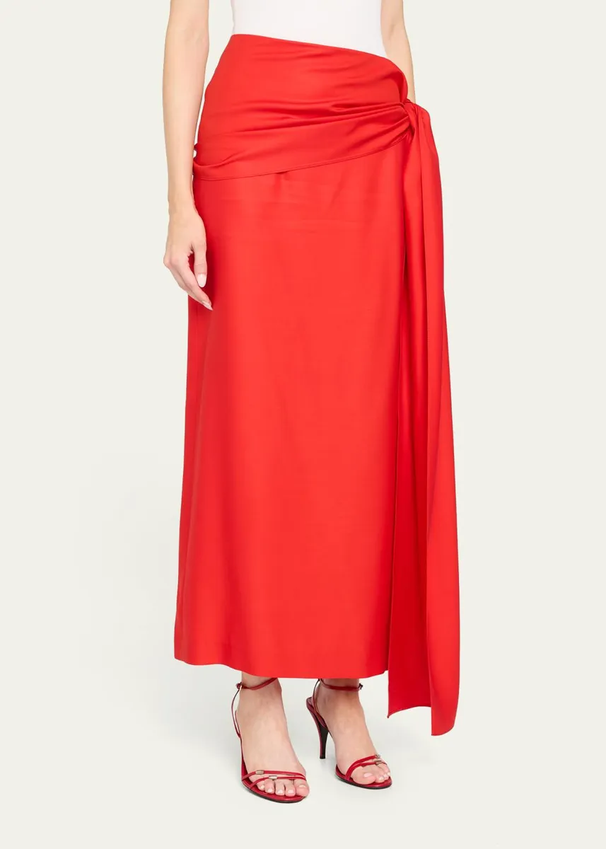 Heirlome Helena Knotted Wrap Silk Maxi Skirt | Thumbnail 4 Heirlome Helena Knotted Wrap Silk Maxi Skirt | Thumbnail 4