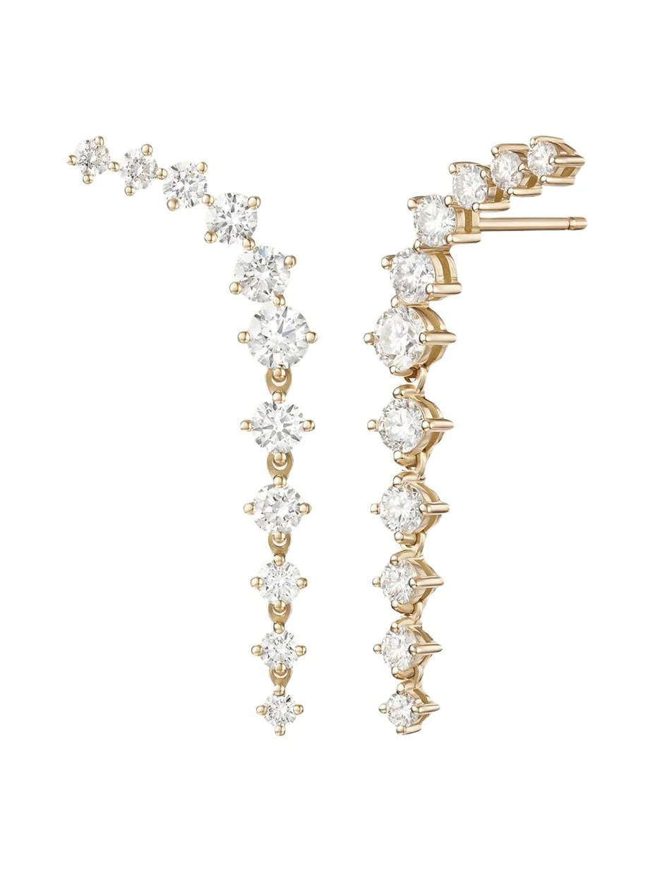 Aria Dagger 18K Yellow Gold Diamond Earrings Aria Dagger 18K Yellow Gold Diamond Earrings