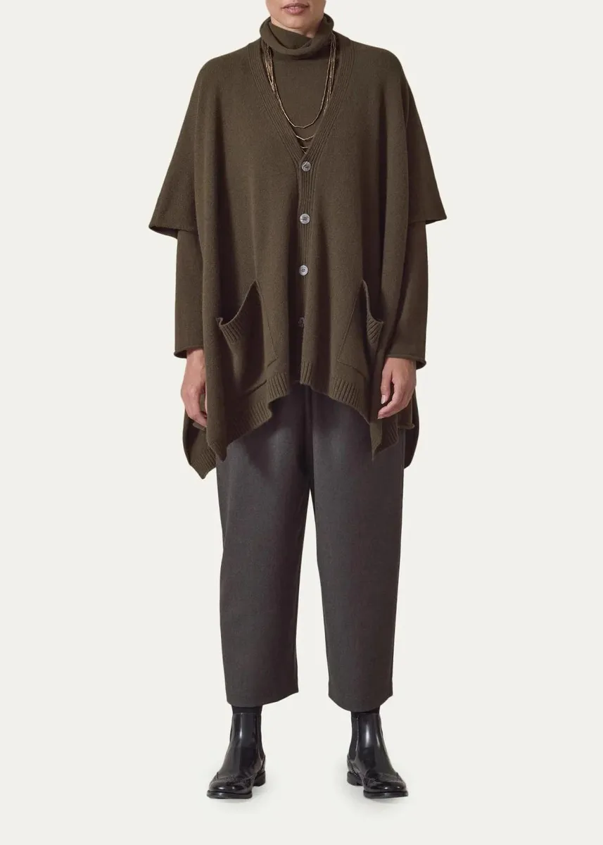 Eskandar Side-Slit Cashmere Cardigan | Thumbnail 2 Eskandar Side-Slit Cashmere Cardigan | Thumbnail 2