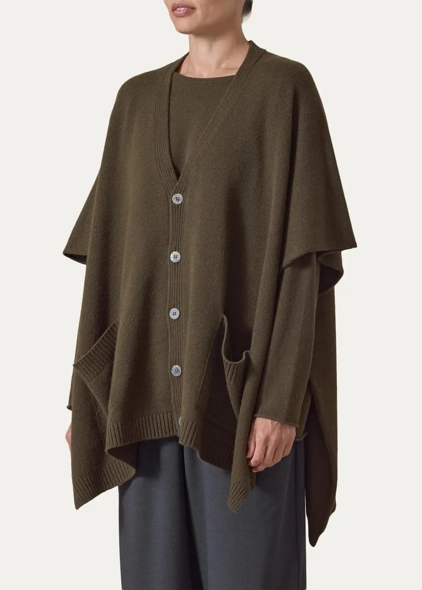 Eskandar Side-Slit Cashmere Cardigan | Thumbnail 4 Eskandar Side-Slit Cashmere Cardigan | Thumbnail 4