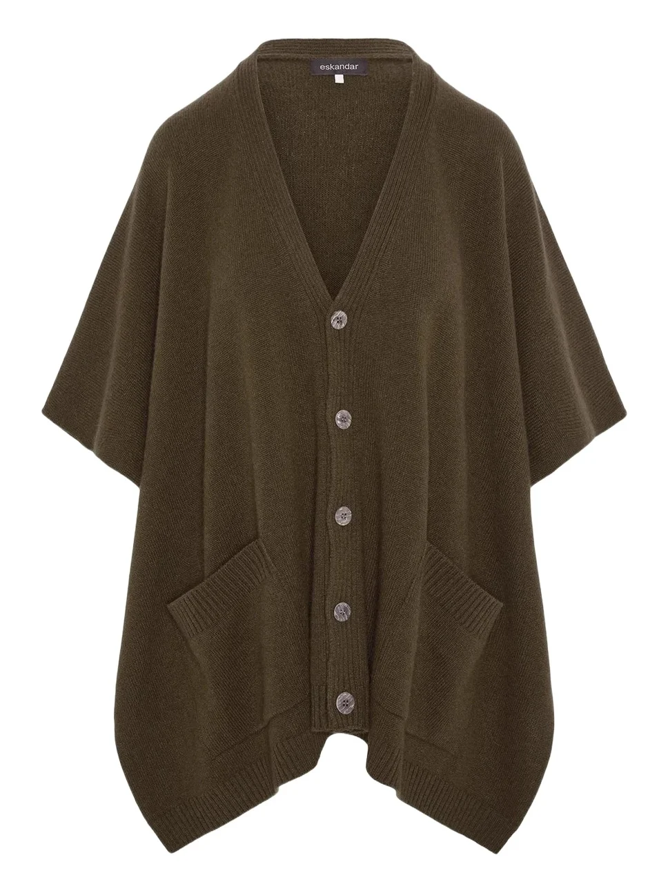 Side-Slit Cashmere Cardigan