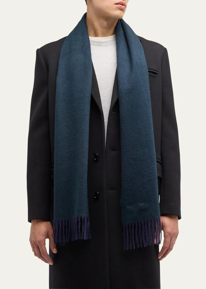 Begg x Co Men's Cashmere Arran Reversible Scarf | Thumbnail 3 Begg x Co Men's Cashmere Arran Reversible Scarf | Thumbnail 3