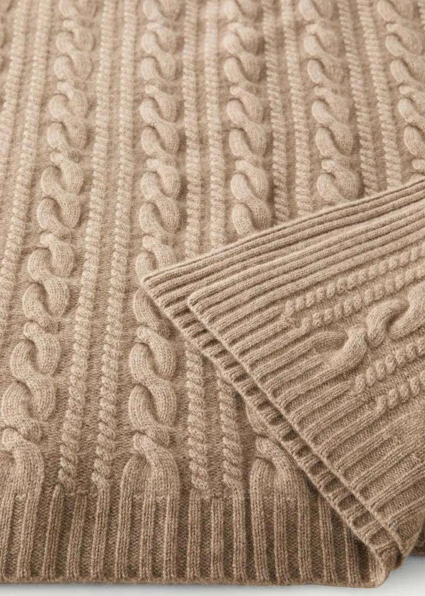 Sofia Cashmere Cable-Knit Cashmere Throw | Thumbnail 2 Sofia Cashmere Cable-Knit Cashmere Throw | Thumbnail 2