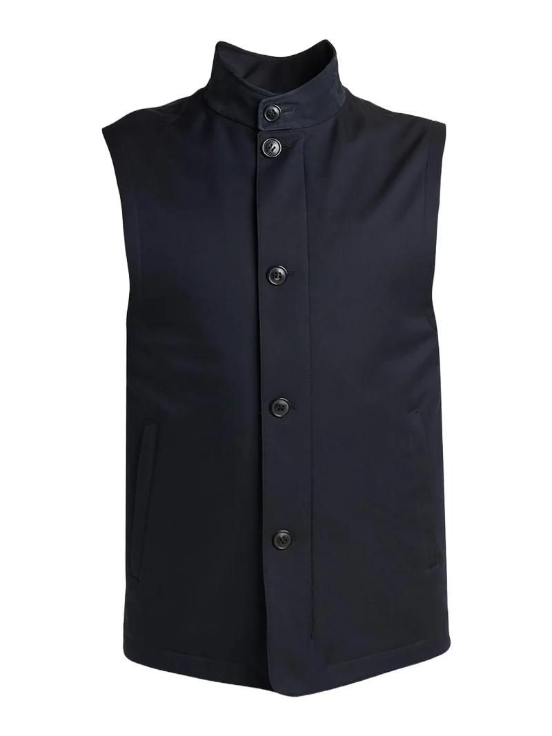 Zegna Men's Motorin Button-Front Vest