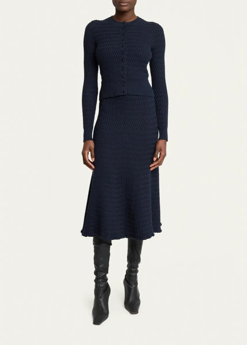 Proenza Schouler White Label Magnolia Knit Midi Skirt | Thumbnail 2 Proenza Schouler White Label Magnolia Knit Midi Skirt | Thumbnail 2