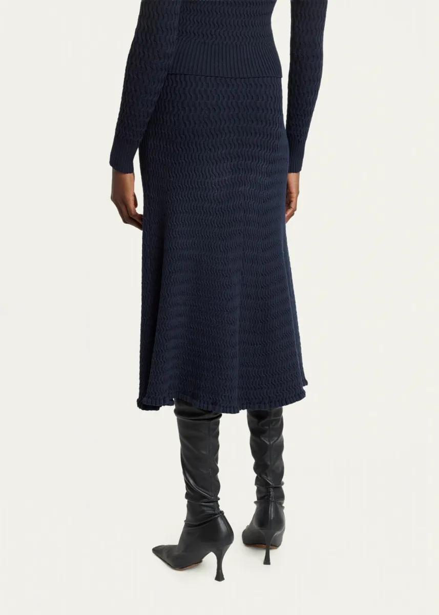 Proenza Schouler White Label Magnolia Knit Midi Skirt | Thumbnail 3 Proenza Schouler White Label Magnolia Knit Midi Skirt | Thumbnail 3
