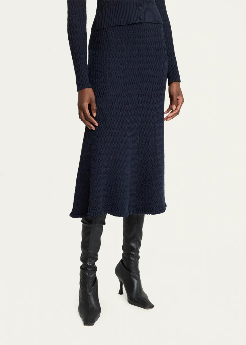 Proenza Schouler White Label Magnolia Knit Midi Skirt | Thumbnail 4 Proenza Schouler White Label Magnolia Knit Midi Skirt | Thumbnail 4