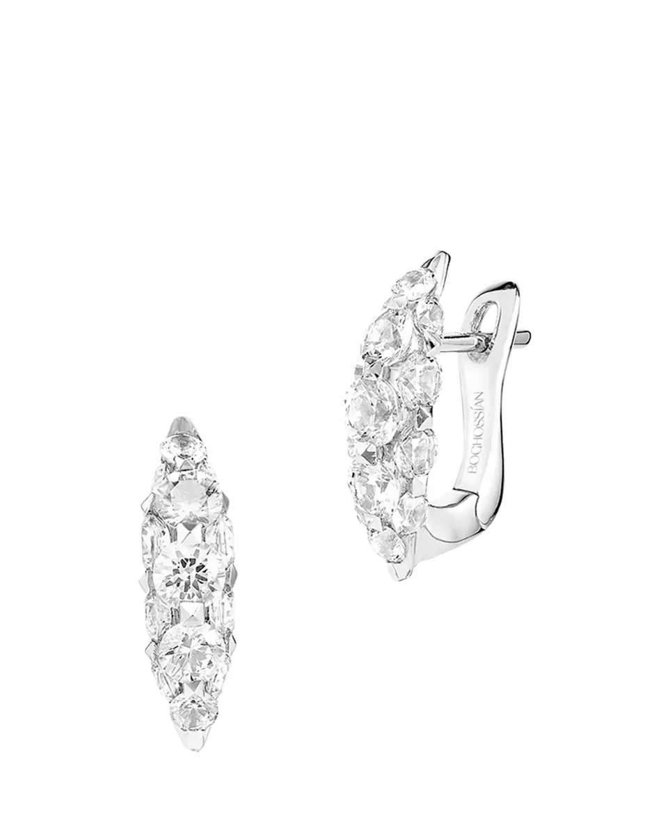 Boghossian 18K White Gold Diamond Merveilles Icicle Mini Earrings | Thumbnail 2 Boghossian 18K White Gold Diamond Merveilles Icicle Mini Earrings | Thumbnail 2