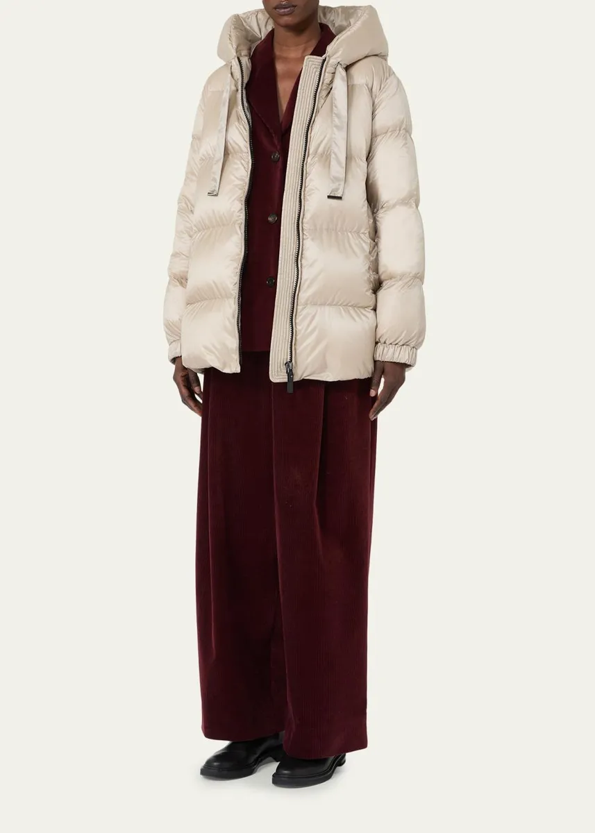 Max Mara Seia Hooded Water-Resistant Down Jacket | Thumbnail 2 Max Mara Seia Hooded Water-Resistant Down Jacket | Thumbnail 2