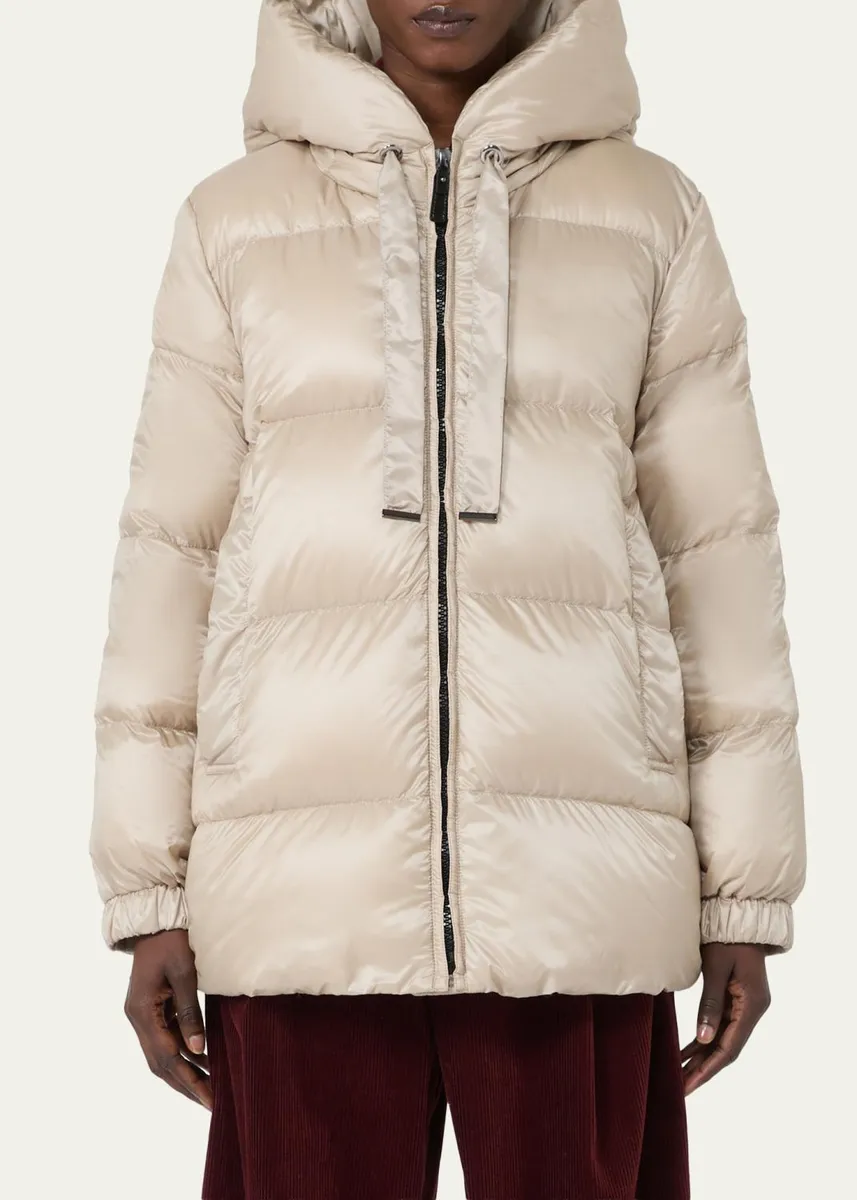 Max Mara Seia Hooded Water-Resistant Down Jacket | Thumbnail 4 Max Mara Seia Hooded Water-Resistant Down Jacket | Thumbnail 4
