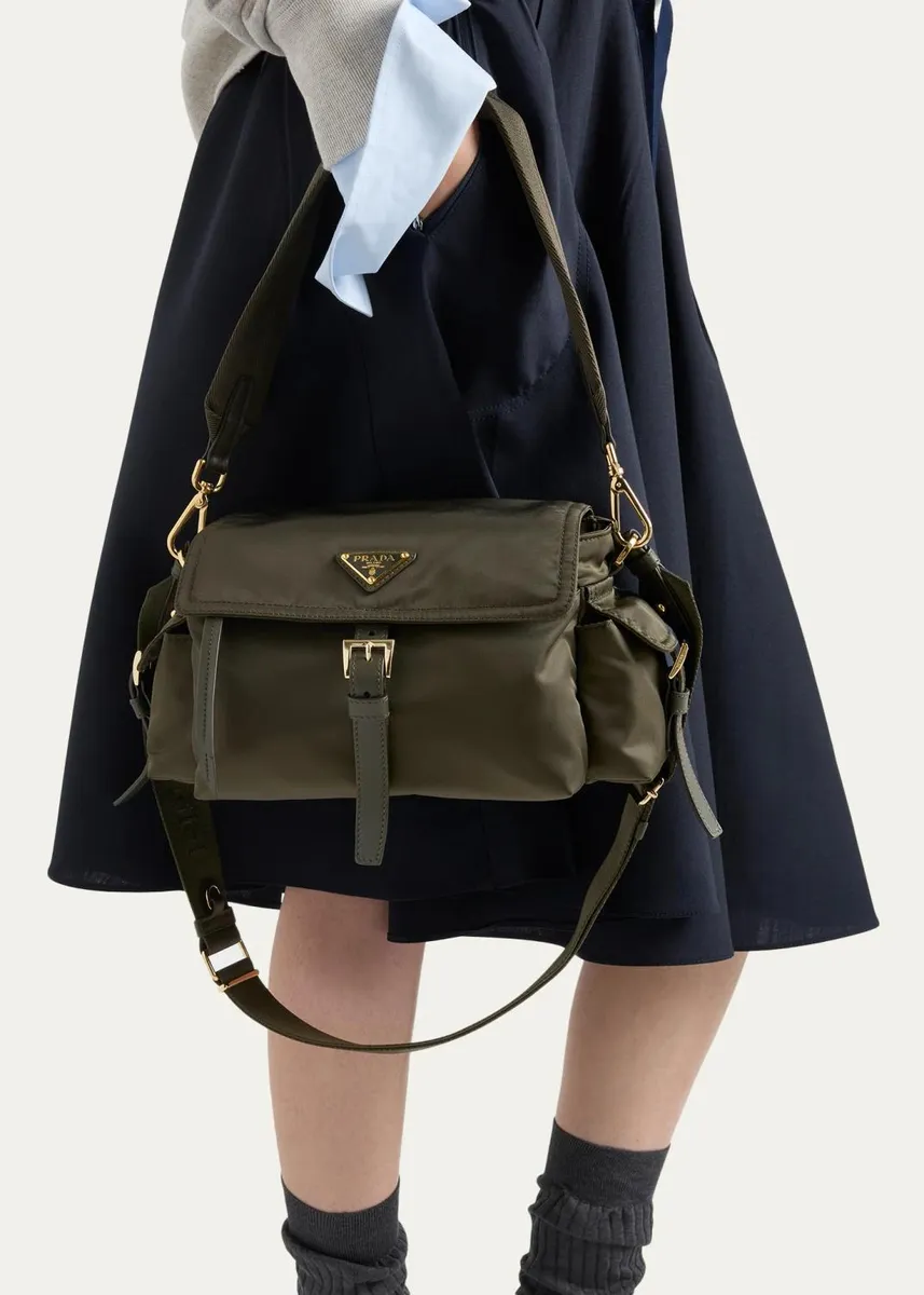 Prada Explore Medium Re-Nylon Shoulder Bag | Thumbnail 4 Prada Explore Medium Re-Nylon Shoulder Bag | Thumbnail 4