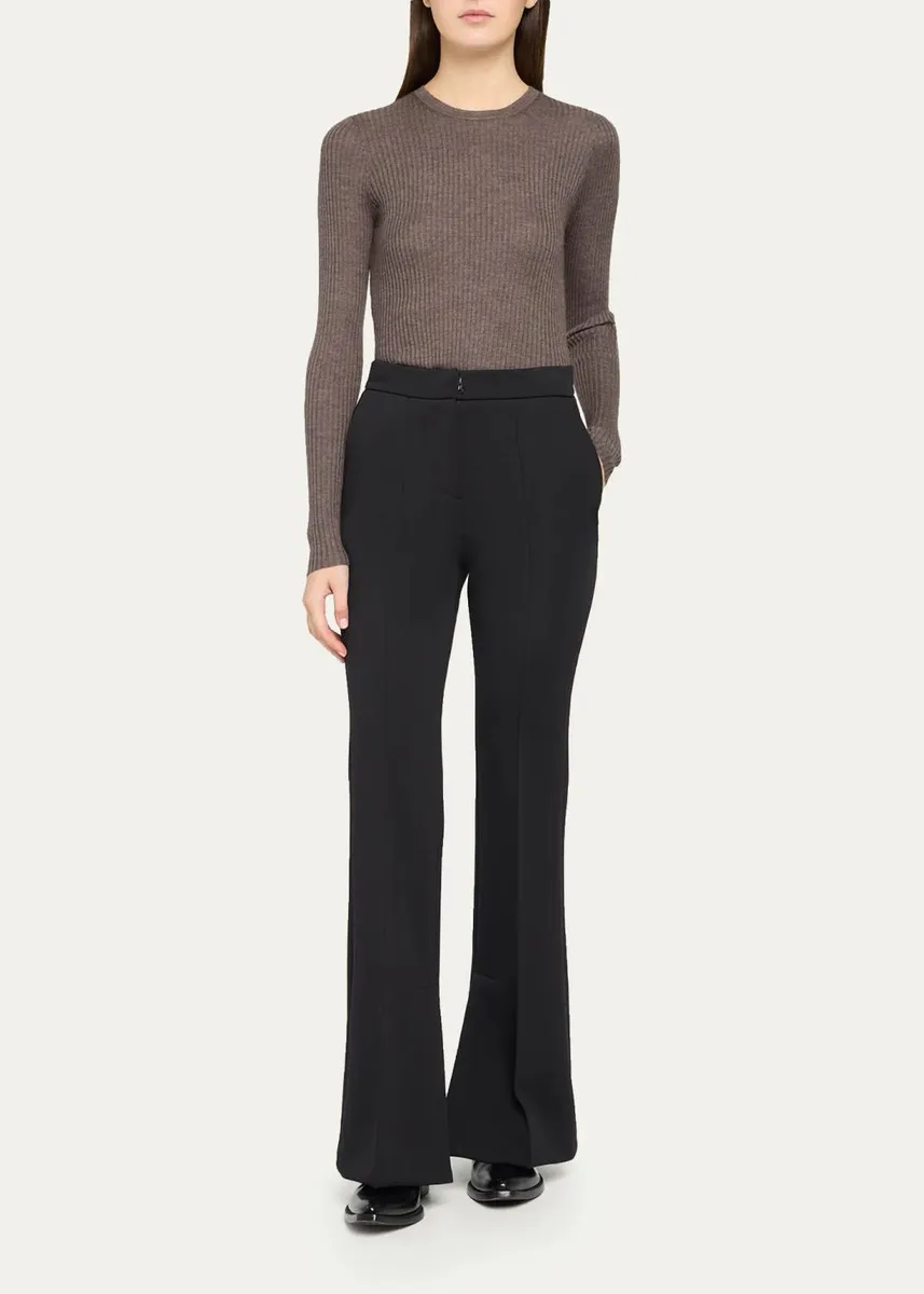 Gabriela Hearst Browning Cashmere-Silk Rib Crewneck Sweater | Thumbnail 2 Gabriela Hearst Browning Cashmere-Silk Rib Crewneck Sweater | Thumbnail 2