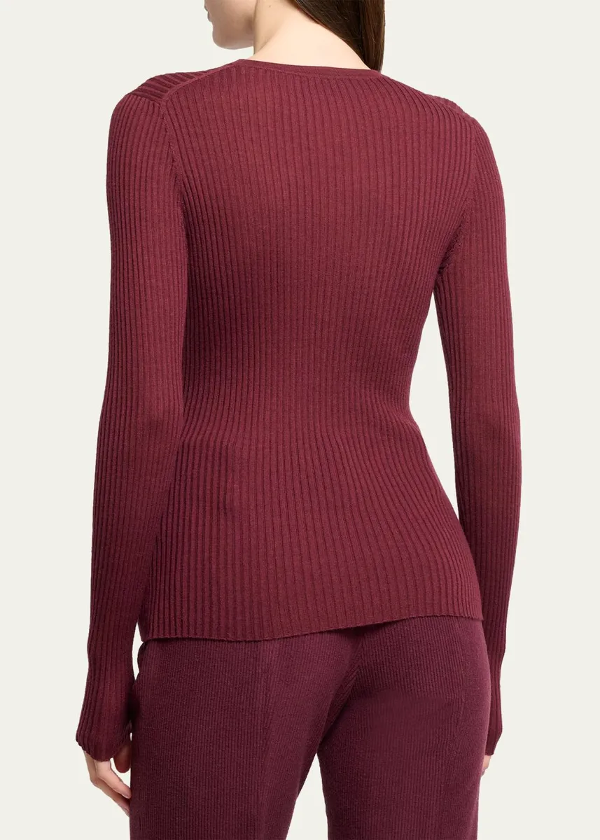 Gabriela Hearst Browning Cashmere-Silk Rib Crewneck Sweater | Thumbnail 7 Gabriela Hearst Browning Cashmere-Silk Rib Crewneck Sweater | Thumbnail 7