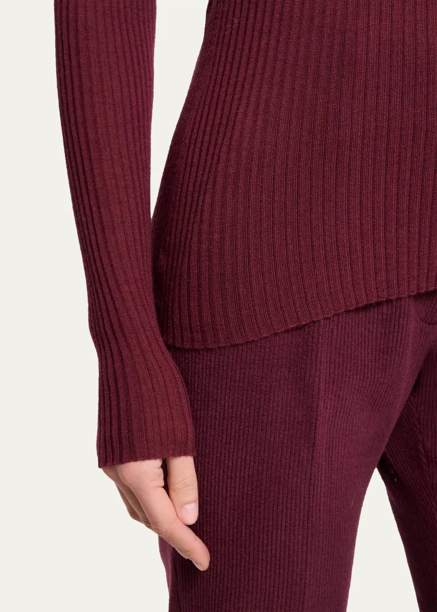 Gabriela Hearst Browning Cashmere-Silk Rib Crewneck Sweater | Thumbnail 9 Gabriela Hearst Browning Cashmere-Silk Rib Crewneck Sweater | Thumbnail 9