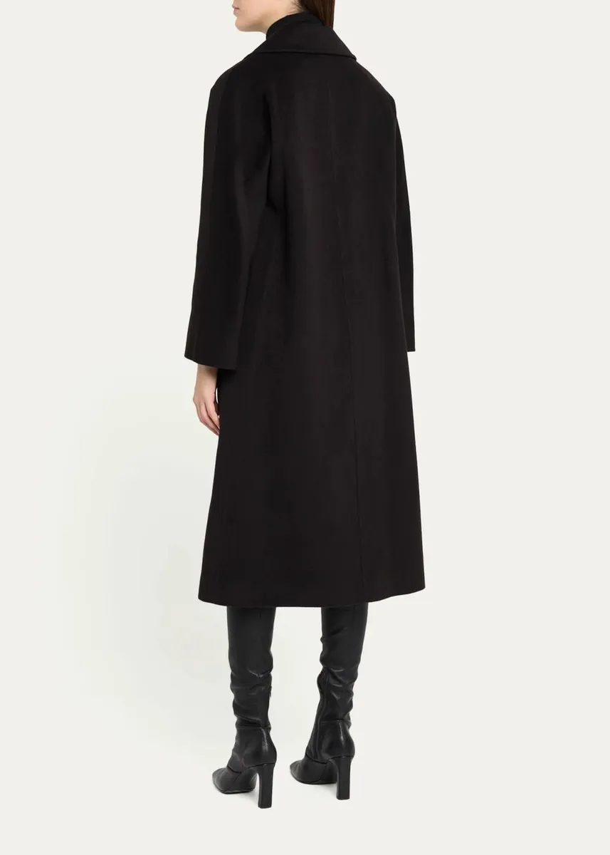 Cinzia Rocca Long Two-Button Notch-Collar Wool Coat | Thumbnail 3 Cinzia Rocca Long Two-Button Notch-Collar Wool Coat | Thumbnail 3