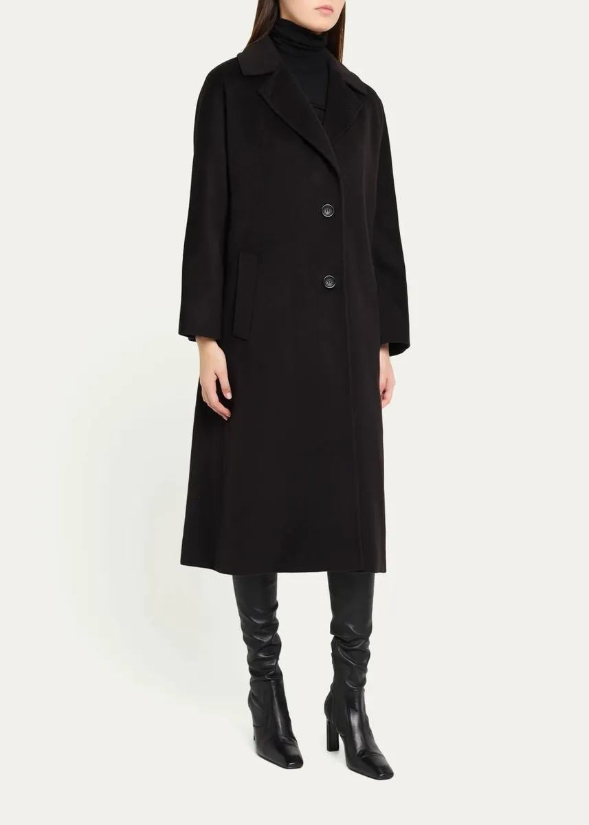 Cinzia Rocca Long Two-Button Notch-Collar Wool Coat | Thumbnail 4 Cinzia Rocca Long Two-Button Notch-Collar Wool Coat | Thumbnail 4
