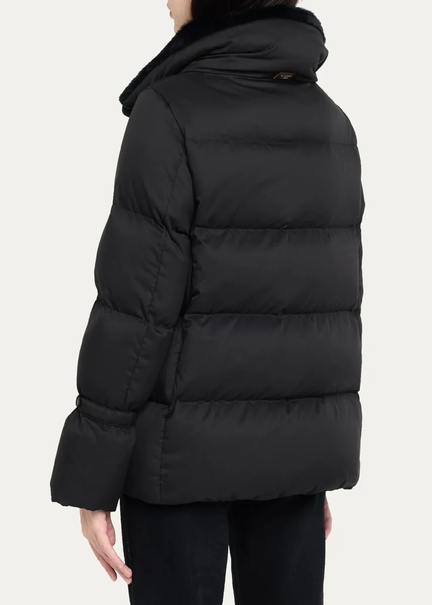 HERNO Quilted Faux Fur-Collar Puffer Jacket | Thumbnail 3