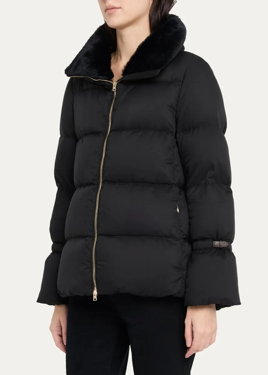 HERNO Quilted Faux Fur-Collar Puffer Jacket | Thumbnail 4